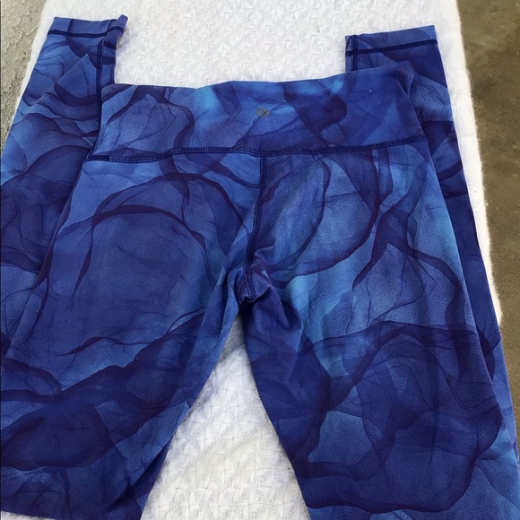 Lululemon Wunder Under midnight Tulle blue purple Leggings 6 - Picture 2 of 5
